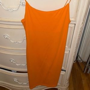 NWT Zara Orange Mini Bodycon Dress